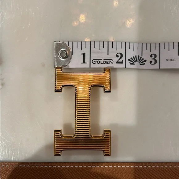 * HERMES* Gold H Belt Buckle